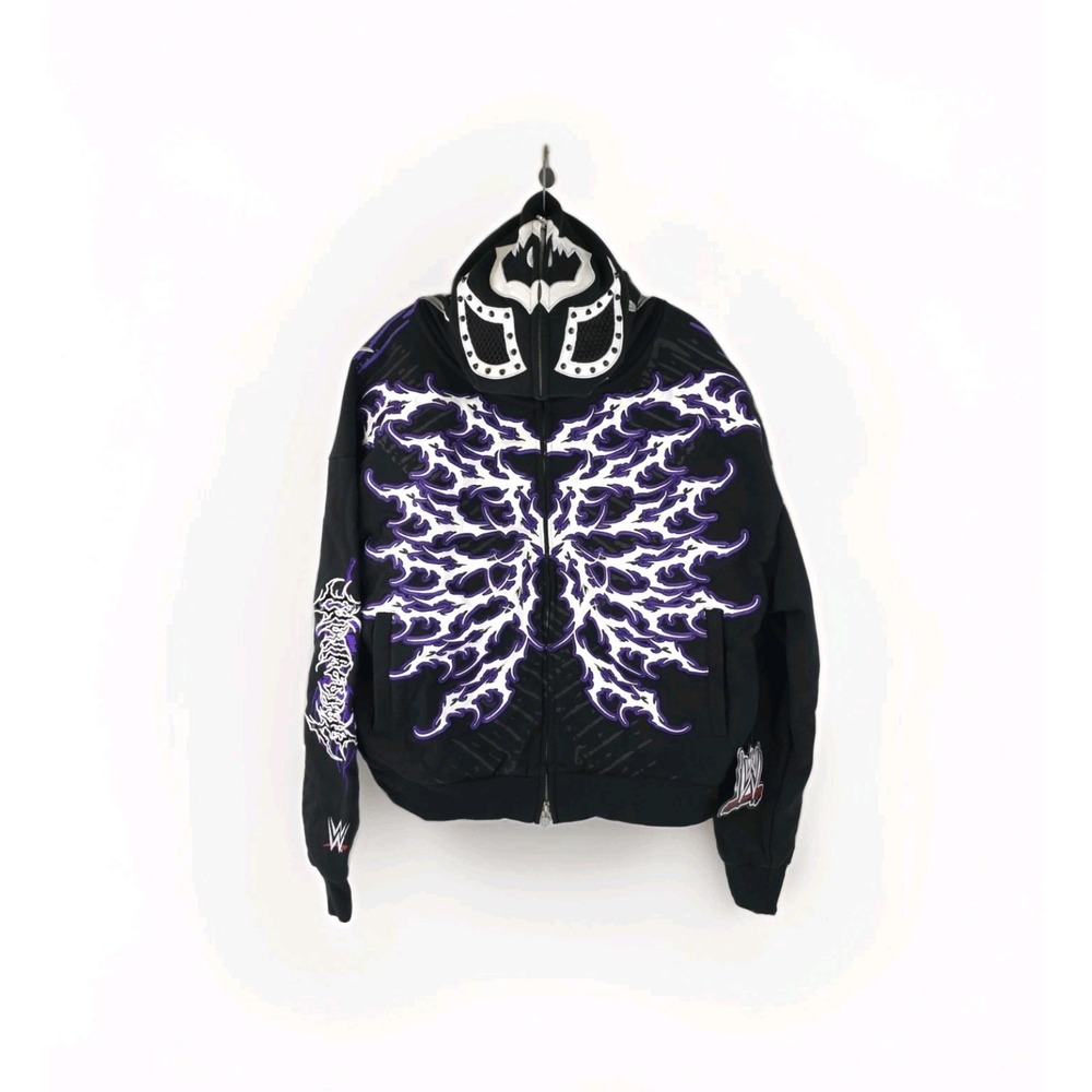 WWE Men's M NWT Civil Regime Black Dominik Mysterio Dirty Dom Wanted Full Hoodie
